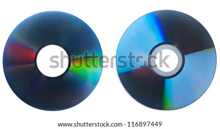 dvd disc isolated on white background. Image was made up of several photo.