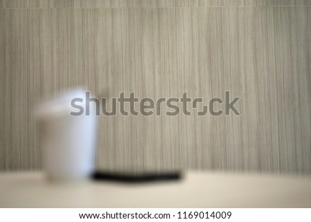 Blur photo background for text , coffee on table wooden