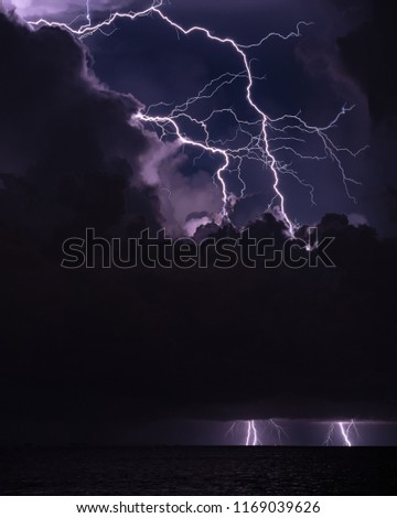 Lightning strikes cloud to ground