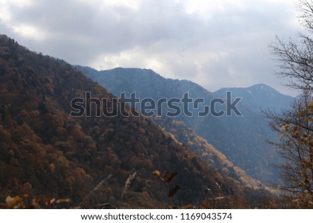 Fall scenery of Shirakawago in Gifu prefecture of Japan