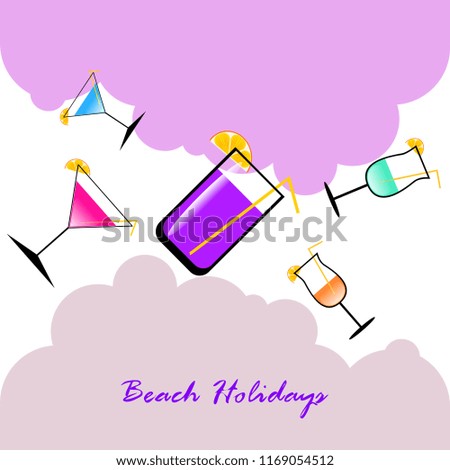 coctail summer holiday vector background