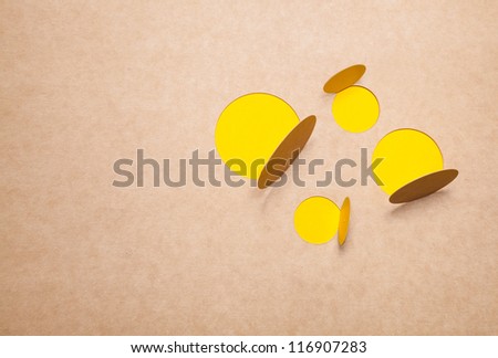 Abstract  design yellow bubble