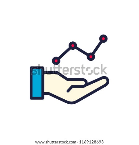 icon analysis business hand