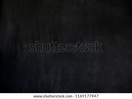 Blackboard chalkboard texture. Empty blank black chalk background with chalk traces. Photo for back to school theme