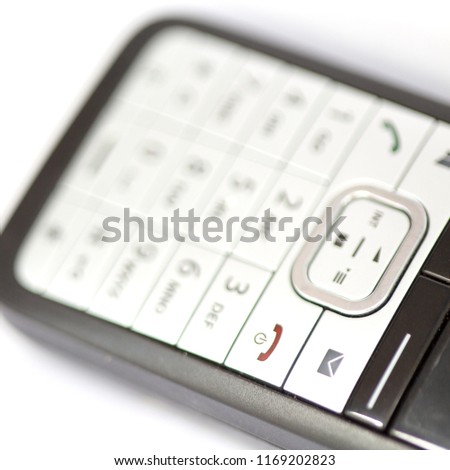 blurred cordless with symbol of e-mail and the keyboard and empty space concept of communication
