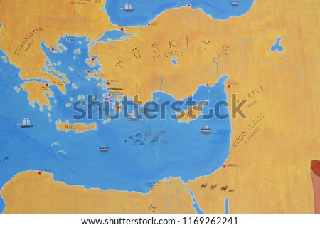 Turkey's tourist map 