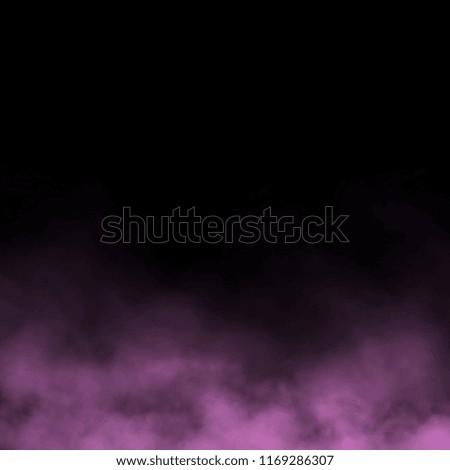 Pink fog and mist effect on black stage studio showcase room background.