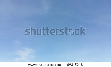 
Clear sky with light white clouds. Afternoon sunshine Use natural background images