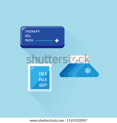 vector ice pack or hot pack / pain management concept / flat, isolated, sign and icon template Royalty-Free Stock Photo #1169320087