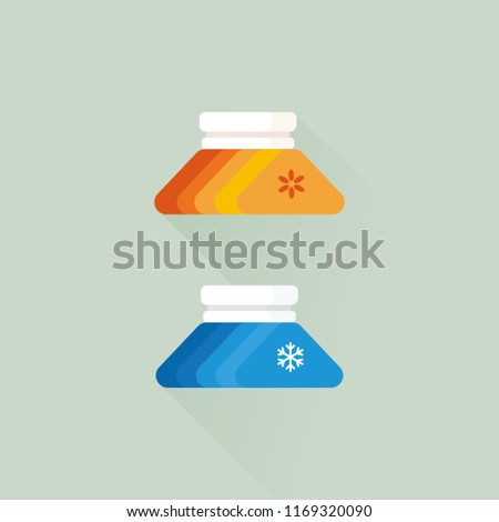 vector ice pack or hot pack / pain management concept / flat, isolated, sign and icon template Royalty-Free Stock Photo #1169320090