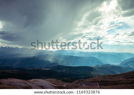 Landscape in the Altai mountains, North Chui ridge