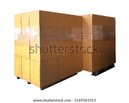 carton box on isolated white background with clipping path