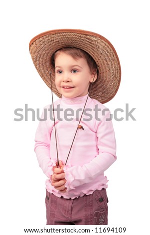 Little girl with cowboy hat
