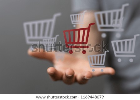 shopping symbol in hand