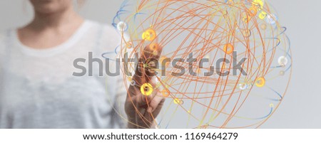 network cloud in hand