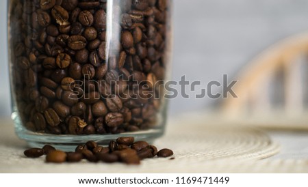 Coffee beans and equipment for making quality cappuccino.