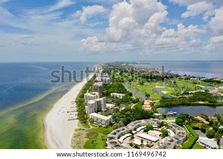 Empty Beaches on Florida’s Gulf Coast  -  Red Tide impact is taking a toll on local businesses  Royalty-Free Stock Photo #1169496742
