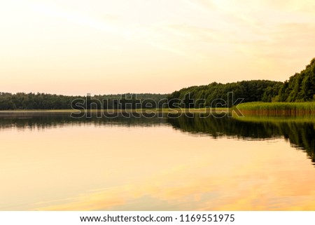 View of the lake in Poland, Masuria
