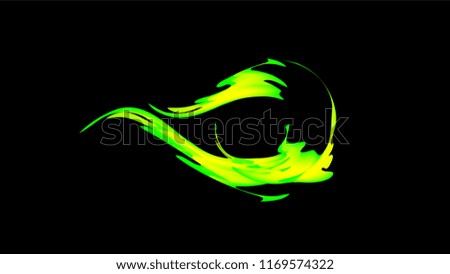 green fire on dark background,vector illustration