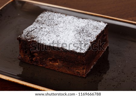 Tasty chocolate hot brownie cake