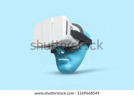 Head mask holding vr glasses