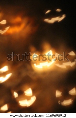 special blurred light bokeh background in Halloween style