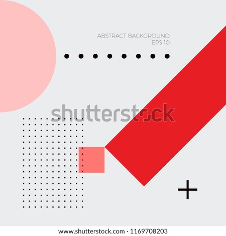 Modern abstract geometric background in minimalistic style. Vector flat cover with elements for design