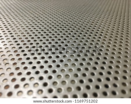 steel deck with grid holes pattern for background