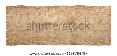 close up of a wooden sign on white background
