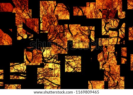 war monster, allegory of hell,
Abstract illustration with cubist effects,art  digital, abstract, mosaic effects, black background,  Royalty-Free Stock Photo #1169809465