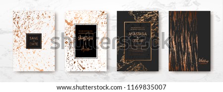 Gold, black, white marble template, artistic covers design, colorful texture, backgrounds. Trendy pattern, graphic poster, geometric brochure, cards. Vector illustration.