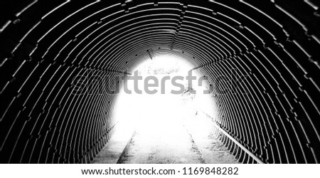Tunnel vision black and white
