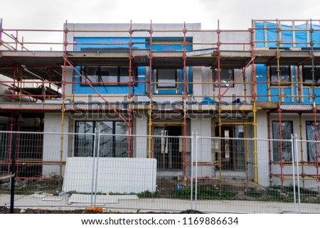 Scaffolding at Residential Building Site