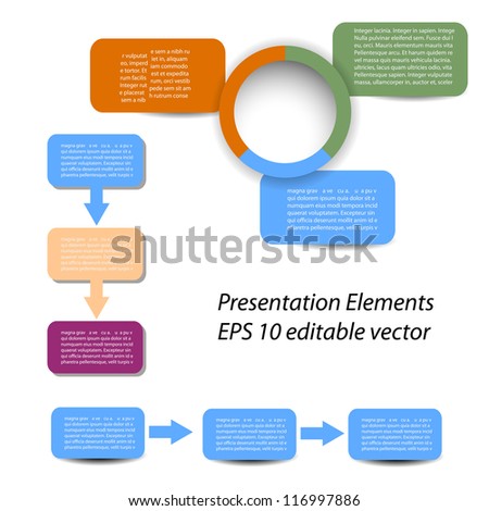 Vector set of Infographic and presentation elements for your documents and reports