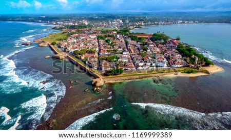 Galle fort aerial photography.Beautiful destination place Asia, Summer vacation travel trip Royalty-Free Stock Photo #1169999389