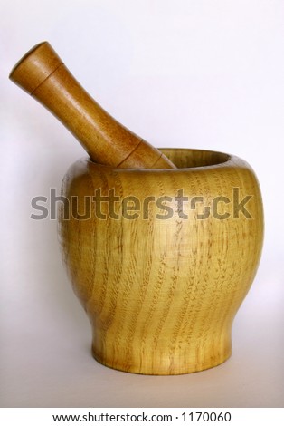 Wooden Garlic smasher Royalty-Free Stock Photo #1170060