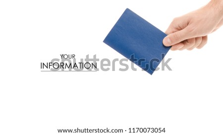 Male hands with a passport on a white background isolation