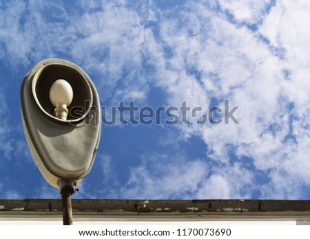 
Photo background with street lamp and sky