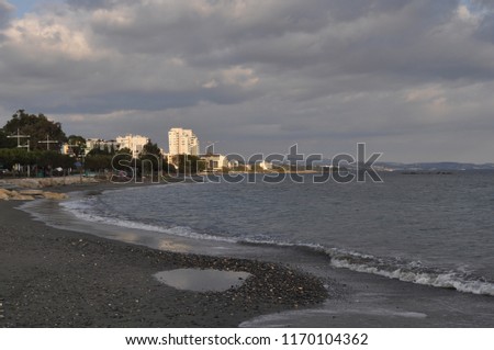 The beautiful Limassol Beach in Cyprus
