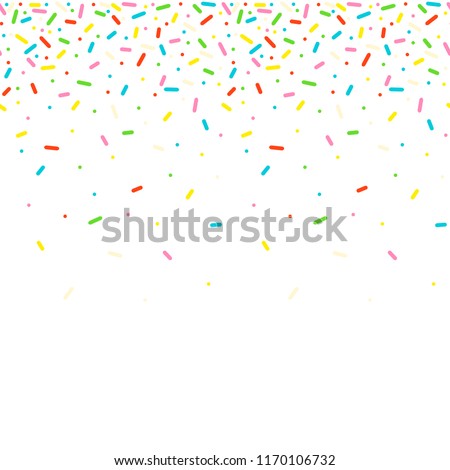 Seamless pattern with colorful sprinkles. Donut glaze background. Royalty-Free Stock Photo #1170106732