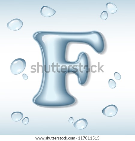 Vector water letter