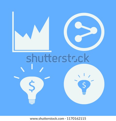 plan vector icons set. with share sign, graph and money ideas in set