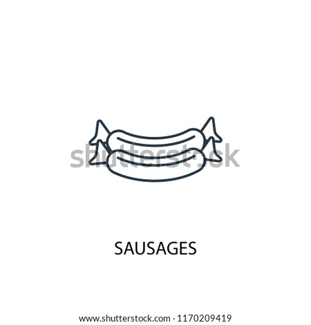 sausages concept line icon. Simple element illustration. sausages concept outline symbol design from Food set. Can be used for web and mobile UI/UX