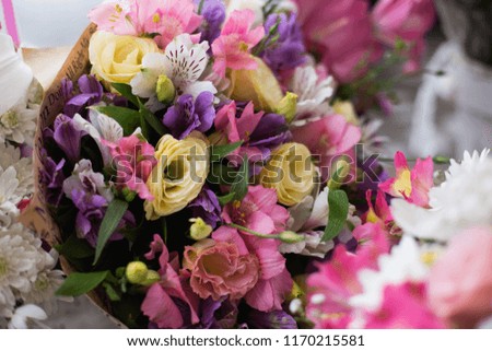 Fresh wedding bouquet
