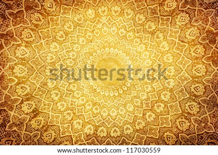 grunge background with oriental ornaments Royalty-Free Stock Photo #117030559