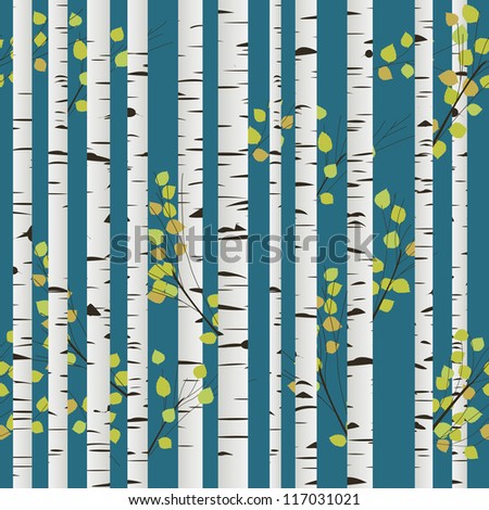 Birch-wood repeating pattern. Abstract art.