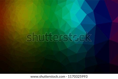 Dark Multicolor, Rainbow vector blurry hexagon texture. Colorful illustration in abstract style with gradient. Brand new style for your business design.