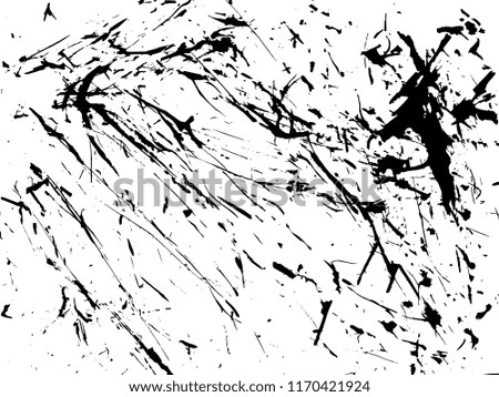 Ink blots Grunge urban background.Texture Vector. Dust overlay distress grain. Black paint splatter , dirty,poster for your design. Hand drawing illustration