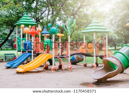 colorful playground in the park
