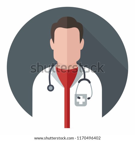 Vector medical icon doctor. Doctor with stethoscope. Medic Illustration in a flat style.
